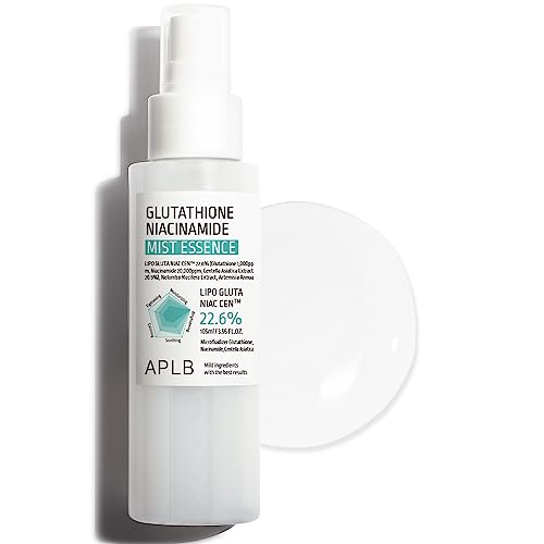 APLB Glutathione Niacinamide Mist Essence LIPO GLUTA NIAC CEN™ 22.6% 3.55 FL.OZ/Korean Skincare, Replenishing moisture, Revitalize for gentle and improve skin texture through Niacinamide