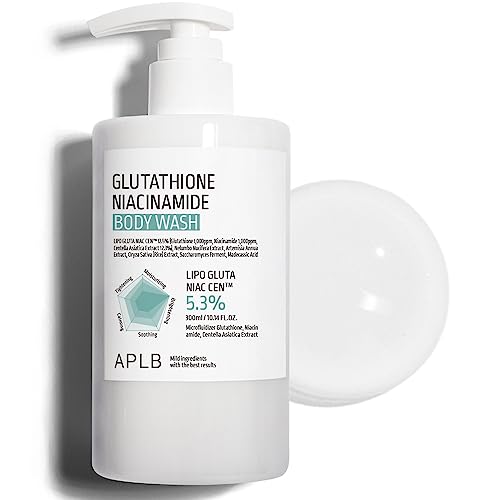 APLB Glutathione Niacinamide Body Wash LIPO GLUTA NIAC CEN™ 5.3% 10.14 FL.OZ/Korean Skincare, Gentle Ingredients for the Safety of Your Skin, Long Lasting deep Moisture for Soft Skin