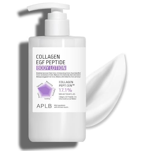 APLB Collagen EGF Peptide Body Lotion COLLAGEN PEPT CEN™ 17.1% 10.14 FL.OZ/Korean Skincare, Elasticity care, Long lasting moisturizing, Revitalize for gentle and improve skin texture